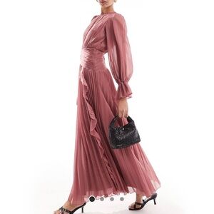 Elegant dusty pink Maxi Dress